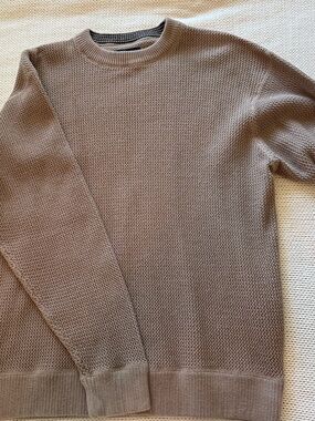 Jantzen Men's Vintage 100% Cotton Crewneck Sweater in Beige